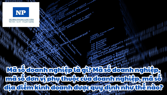 Mã số doanh nghiệp là gì? Mã số doanh nghiệp, mã số đơn vị phụ thuộc của doanh nghiệp, mã số địa điểm kinh doanh được quy định như thế nào?