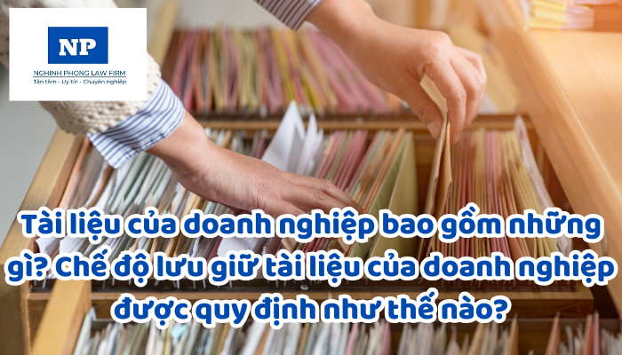 Tài liệu của doanh nghiệp bao gồm những gì? Chế độ lưu giữ tài liệu của doanh nghiệp được quy định như thế nào?
