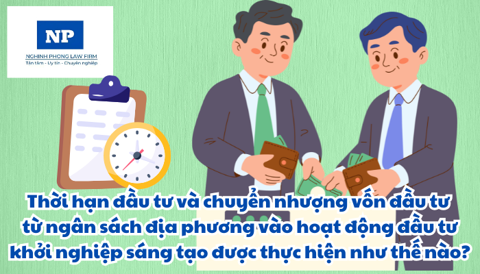 Thời hạn đầu tư và chuyển nhượng vốn đầu tư từ ngân sách địa phương vào hoạt động đầu tư khởi nghiệp sáng tạo được thực hiện như thế nào?