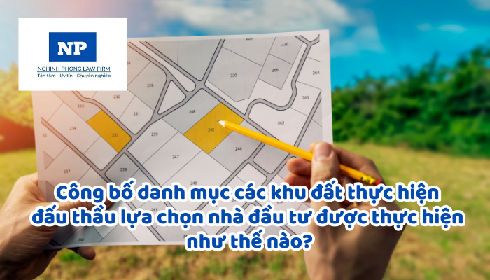 Công bố danh mục các khu đất thực hiện đấu thầu lựa chọn nhà đầu tư thực hiện dự án đầu tư có sử dụng đất được Hội đồng nhân dân cấp tỉnh quyết định được thực hiện như thế nào?