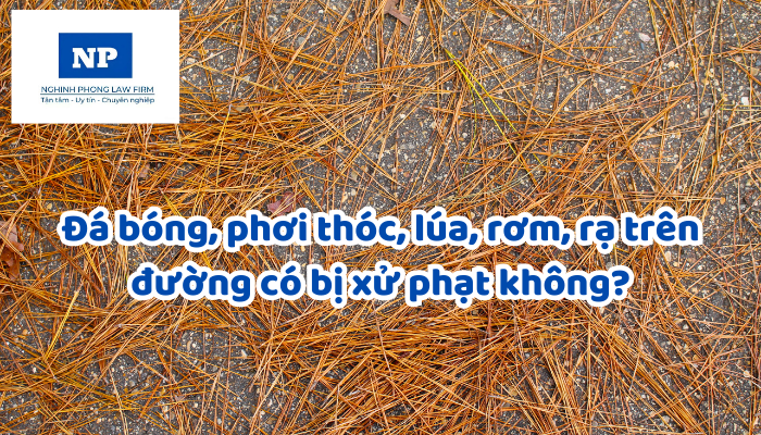 Đá bóng, phơi thóc, lúa, rơm, rạ trên đường có bị xử phạt không?
