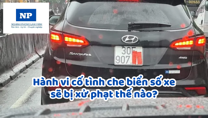 Hành vi cố tình che biển số xe sẽ bị xử phạt thế nào?
