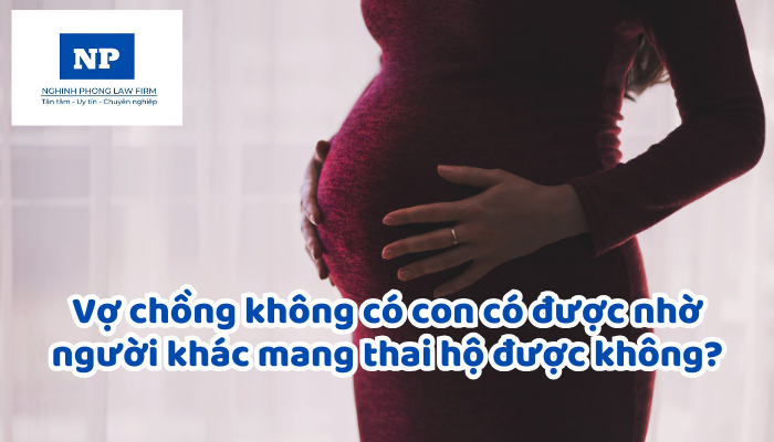 Vợ chồng không có con có được nhờ người khác mang thai hộ được không?