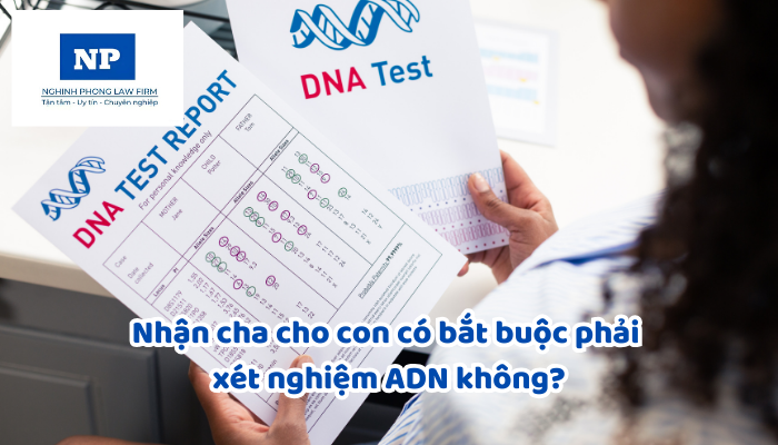 Nhận cha cho con có bắt buộc phải xét nghiệm ADN không?
