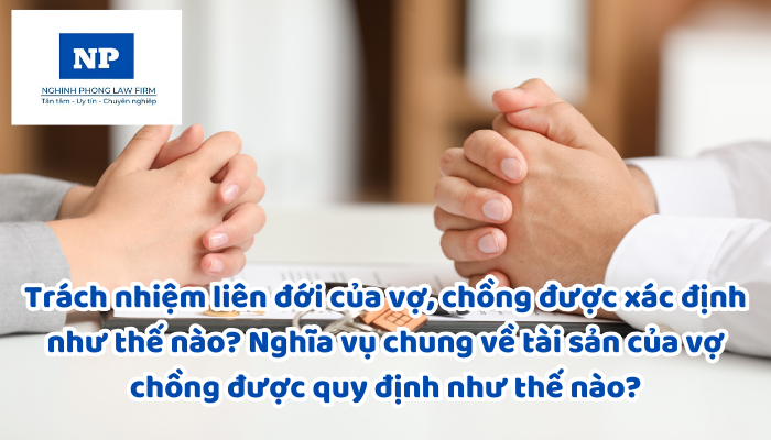 Trách nhiệm liên đới của vợ, chồng được xác định như thế nào? Nghĩa vụ chung về tài sản của vợ chồng được quy định như thế nào?
