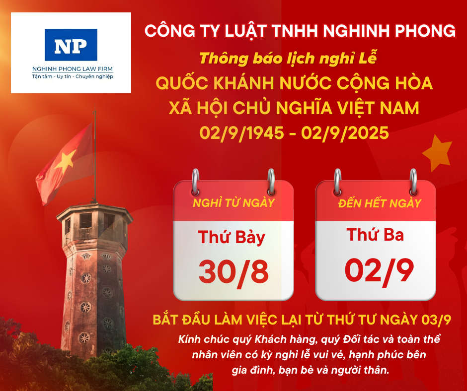 THÔNG BÁO NGHỈ LỄ QUỐC KHÁNH NƯỚC CỘNG HÒA XÃ HỘI CHỦ NGHĨA VIỆT NAM NĂM 2025